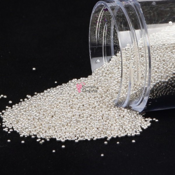 Perlute caviar CAV006 pentru decor unghii Argintiu Metalizat